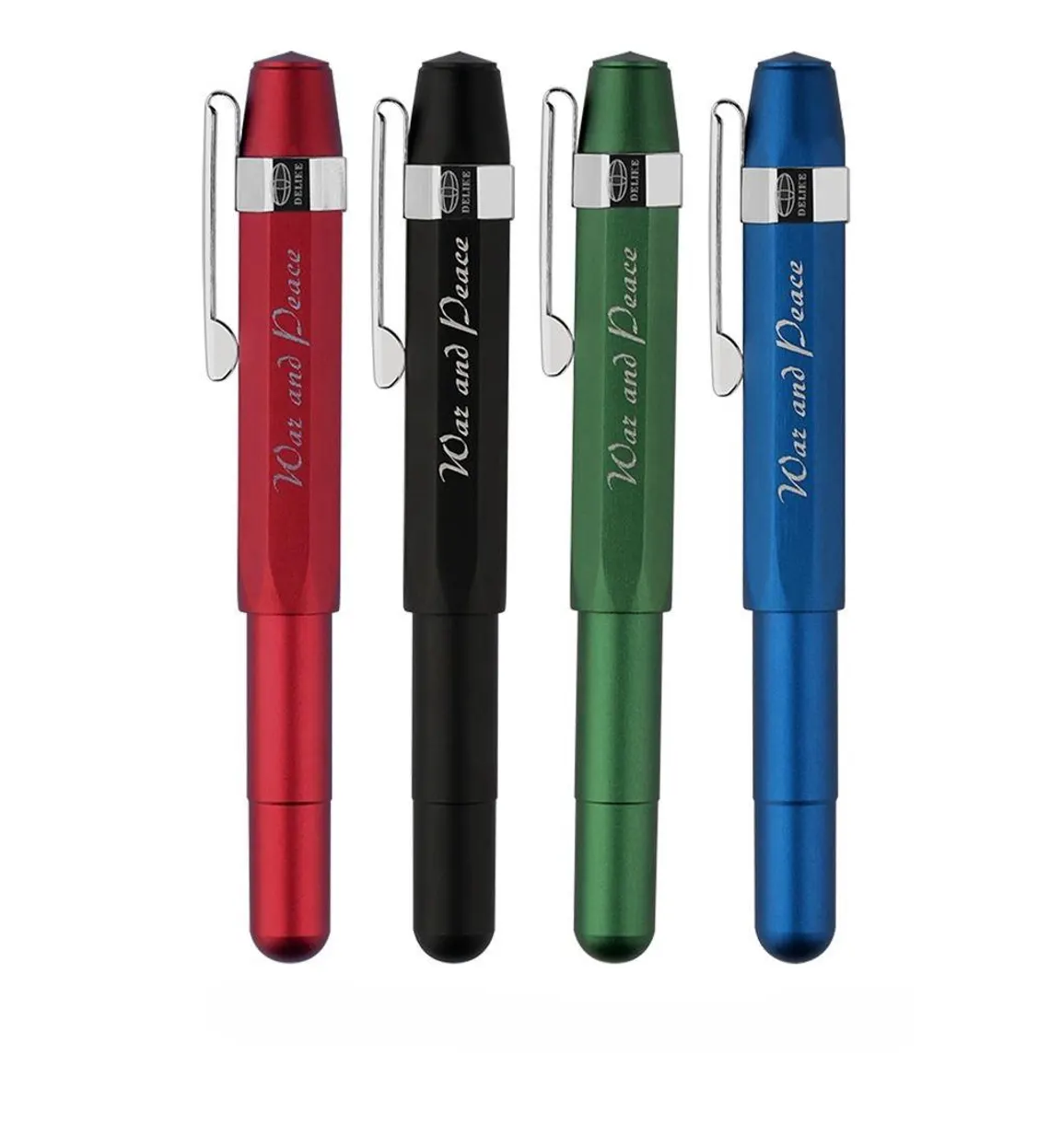 Delike Alpha Fountain Pen – Lightweight Aluminum Alloy Body with Clip & Converter, Fine 0.5mm Nib, Compact Design – Red / Green - Image 7