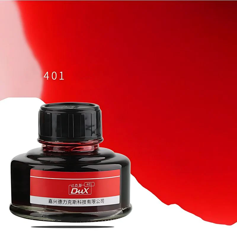 DUX 50ml Fountain Pen Ink – Non-Carbon, Quick-Drying, Smudge-Free (Black / Blue / Blue-Black / Red)