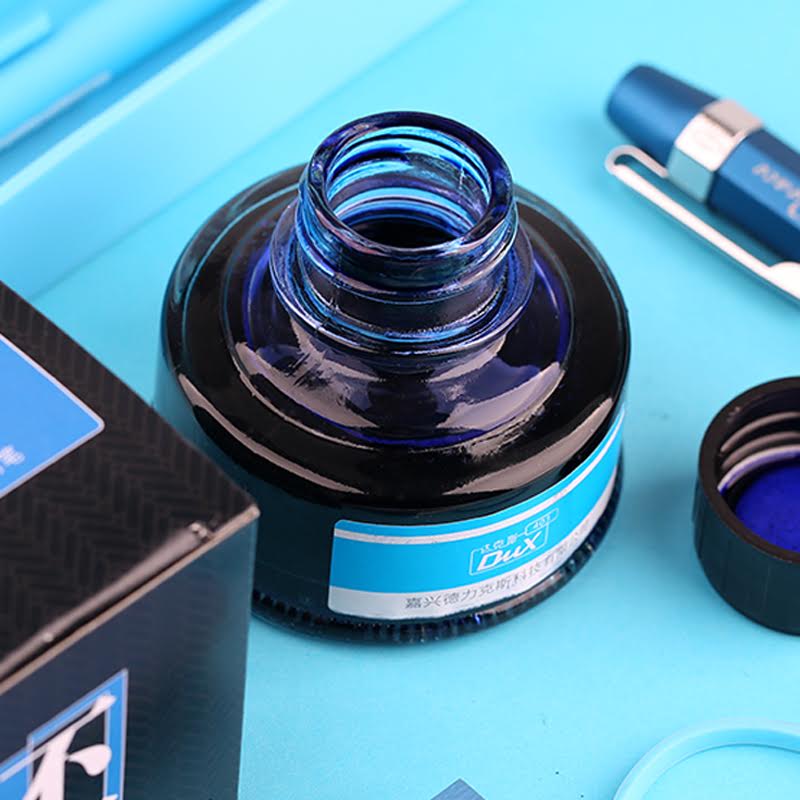 DUX 50ml Fountain Pen Ink – Non-Carbon, Quick-Drying, Smudge-Free (Black / Blue / Blue-Black / Red) - Image 8