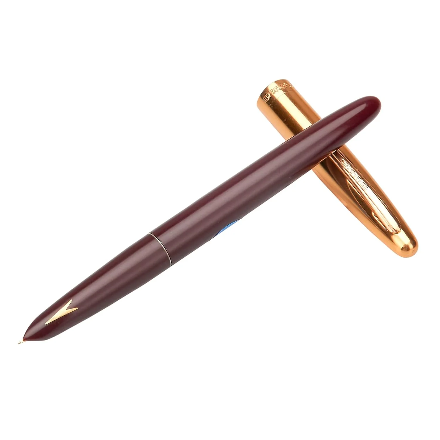 Hero 329 Original Fountain Pen with Iridium Nib – Gold Cap and Maroon Body - Image 2
