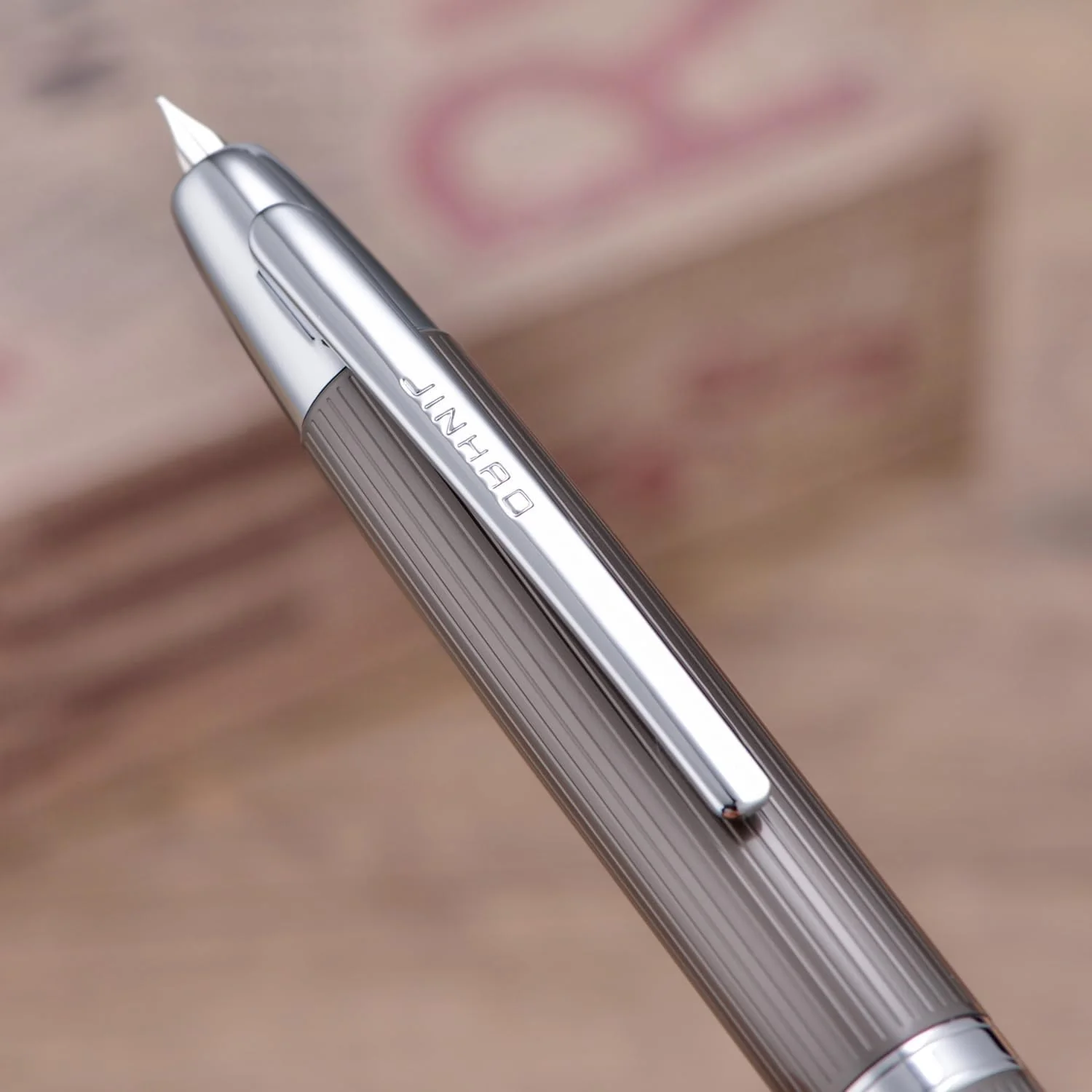 Jinhao 10 Capless Fountain Pen with Box, Retractable Fine Nib with Converter Set, Clip Version, Metal Body - Image 12