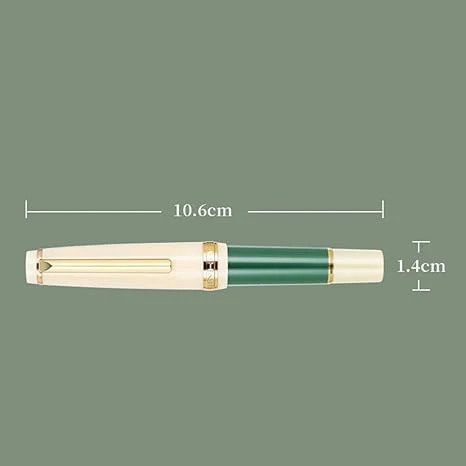 Jinhao 82 Mini Fountain Pen With Extra Fine, Smooth Writing Pocket Pen, Gold Trim, Acrylic Wine Red, Includes Converter - Image 5