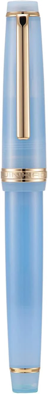 Jinhao 82 Transparent Acrylic Fountain Pen with Gold Clip, Iridium Fine Nib & Ink Converter – Light Blue - Image 6