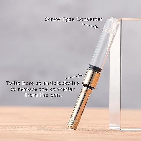 Jinhao 9019 Fountain Pen – 0.38mm Extra Fine Nib, Large Ink Converter, Gold Trim And Clip, Transparent Clear Design, Smooth Writing Pen (Transparent Pink) - Image 4
