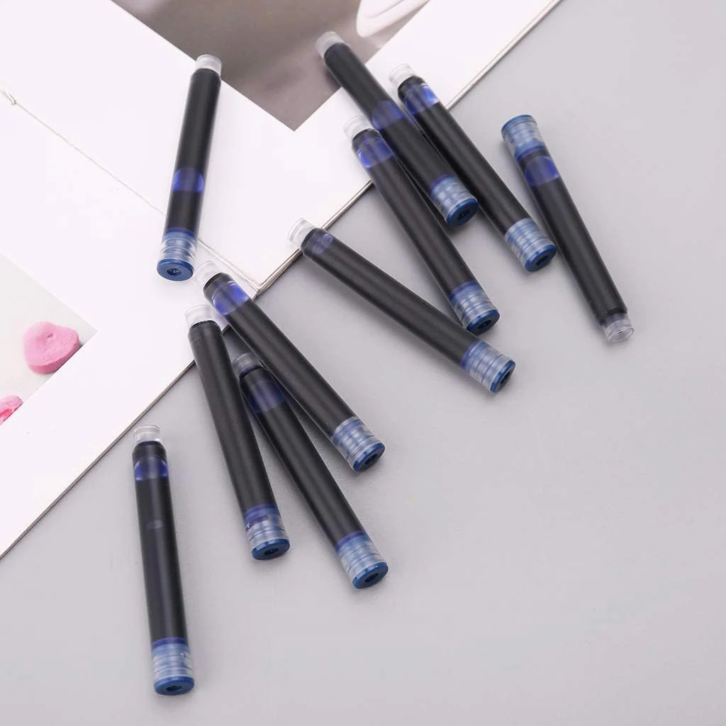 Jinhao Ink Cartridges Refills, Disposable and Universal – 3.4mm Bore Diameter 100Pcs Ink Cartridges Jar for School, Student, and Office (Blue) - Image 4
