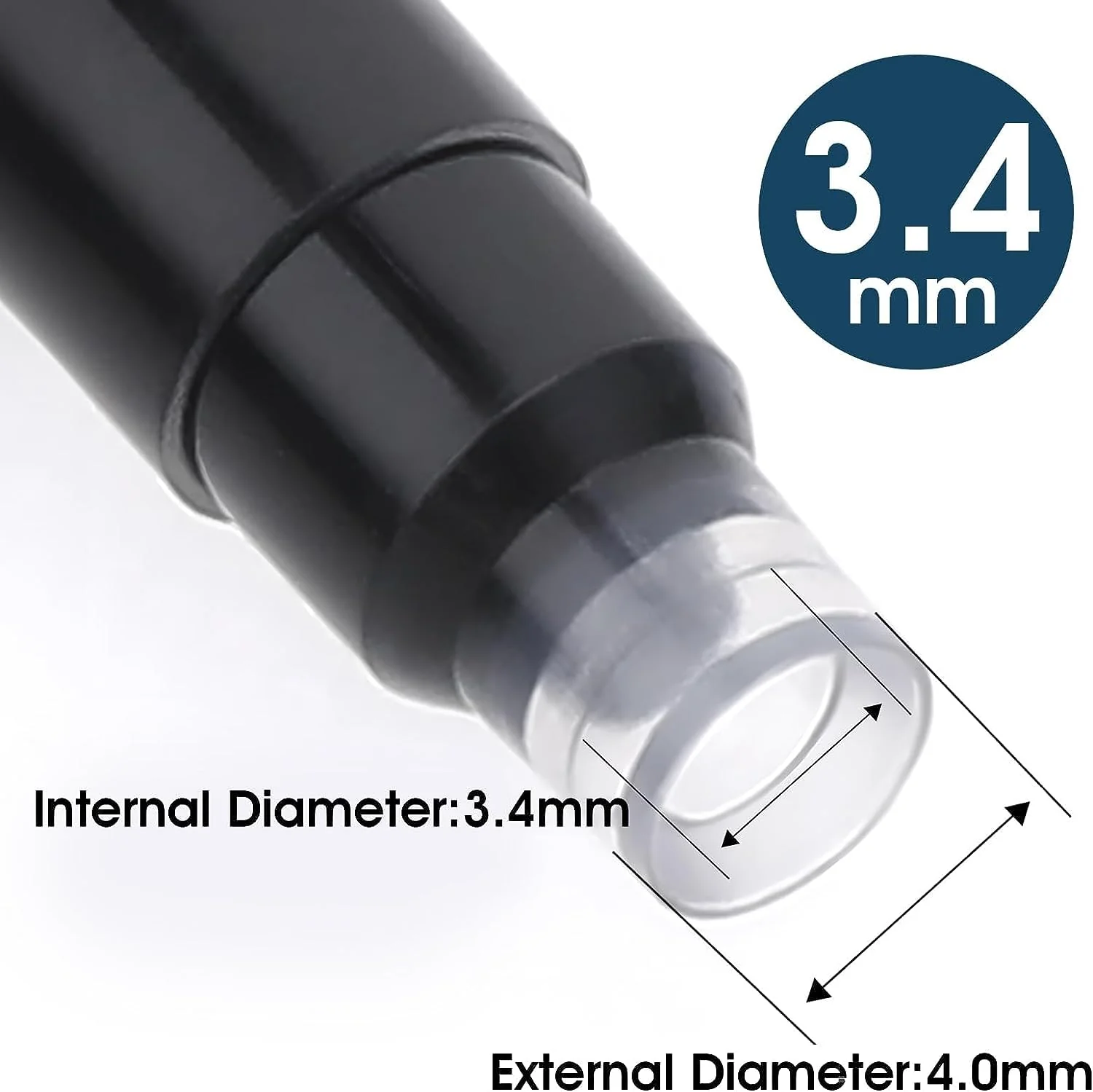 Jinhao Ink Cartridges Refills, Disposable and Universal – 3.4mm Bore Diameter 50Pcs Ink Cartridges Jar for School, Student, and Office (Black) - Image 4