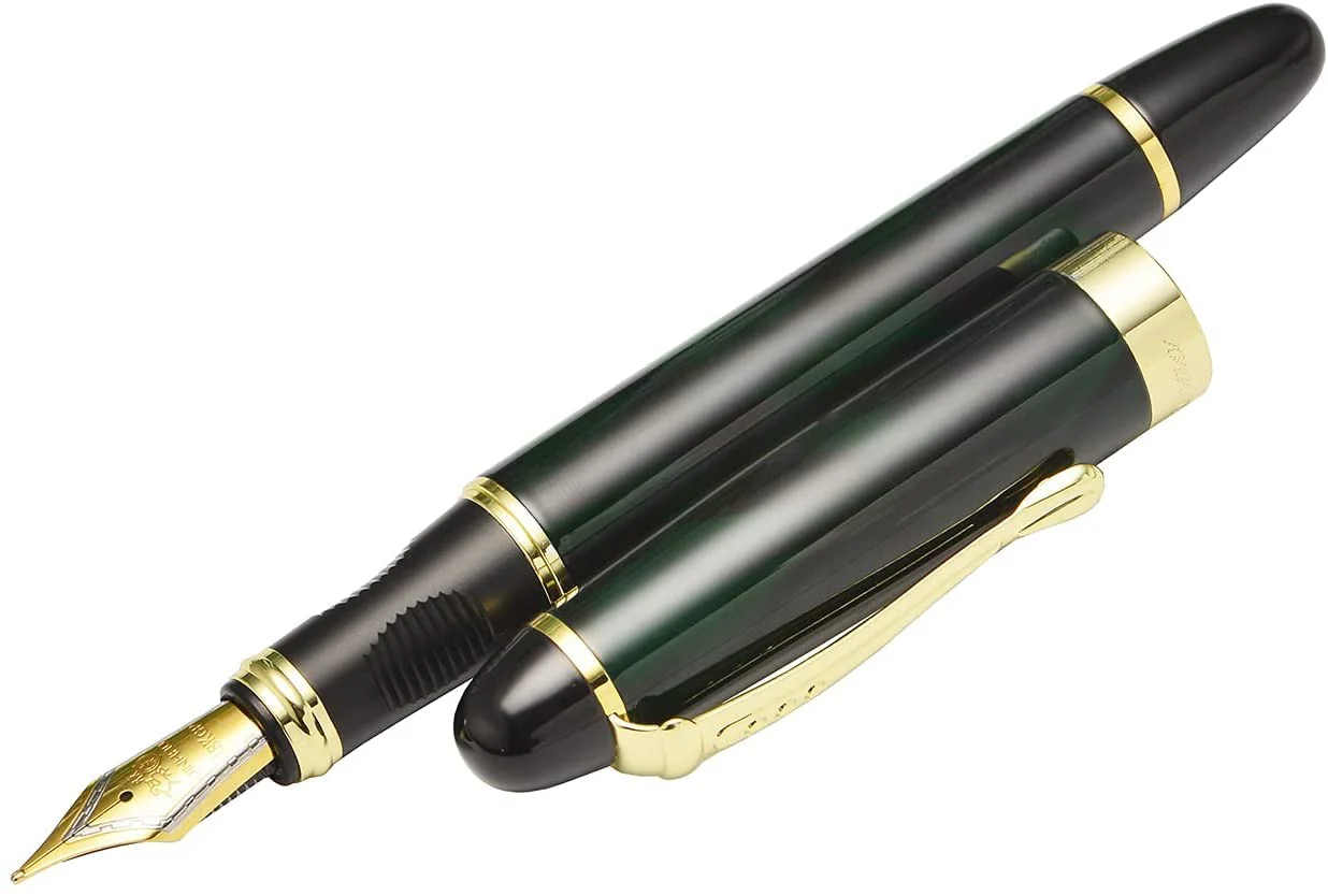 Jinhao X450 Fountain Pen – Dark Green Color, Gold Trim, Medium Nib Options, Elegant Writing Instrument - Image 5
