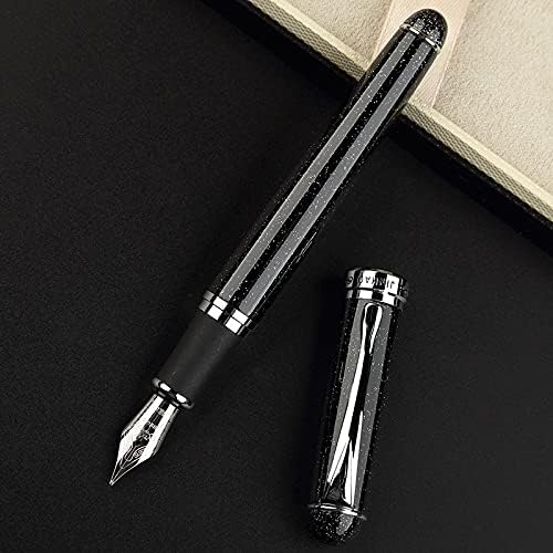 Jinhao X750 Black Fountain Pen – Shimmering Sands Finish, Medium Nib, Elegant Writing Instrument