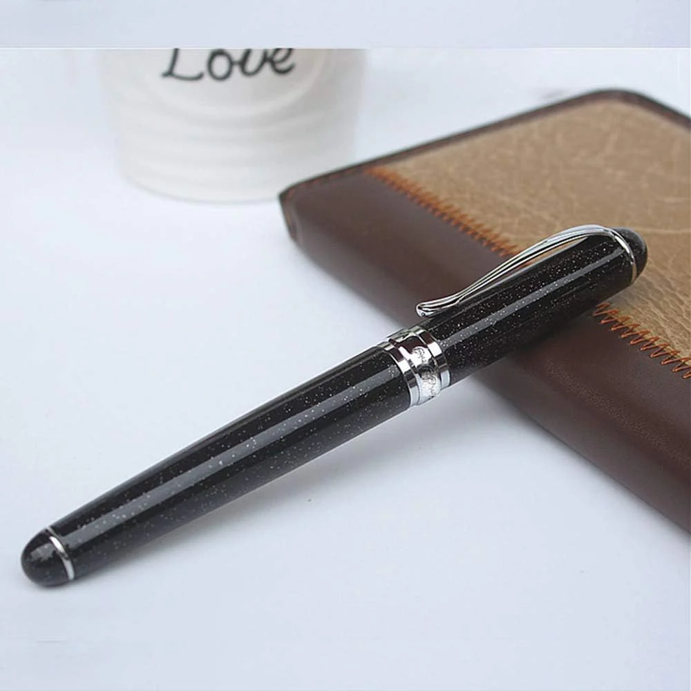 Jinhao X750 Black Fountain Pen – Shimmering Sands Finish, Medium Nib, Elegant Writing Instrument - Image 2