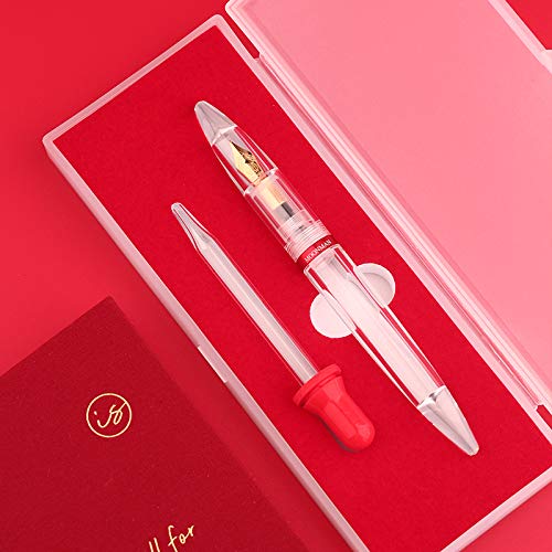 Moonman M2 Acrylic Clear Transparent Eyedropper filled Fountain Pens - Image 4