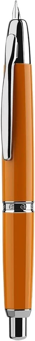 Moonman A1 Press Fountain Pen with Box, Retractable Extra Fine Nib Metal Orange Ink Pen with Converter for Writing (With Clip Version) - Image 2