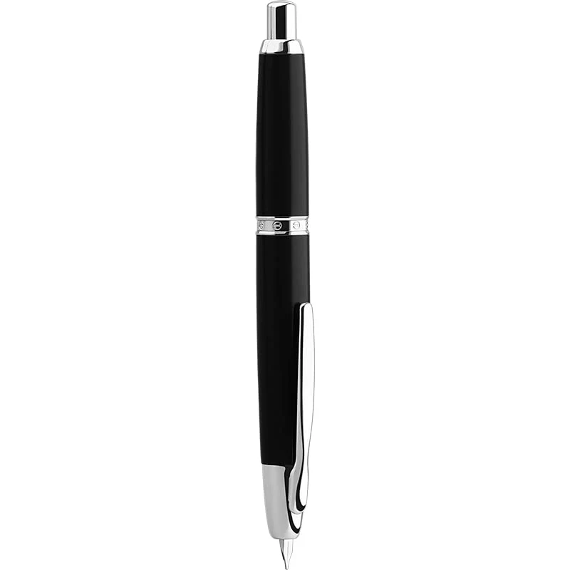 Moonman A1 Press Fountain Pen, Retractable Extra Fine Nib Metal Black Pen with Box for Writing Set (with Clip Version) - Image 2