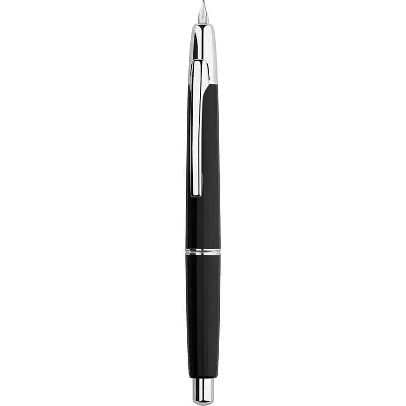 Moonman A2 Press Fountain Pen Extra Fine Nib with Box, Retractable Black Resin Ink Pen with Converter Writing Pen Set (Silver Clip Version - Image 2