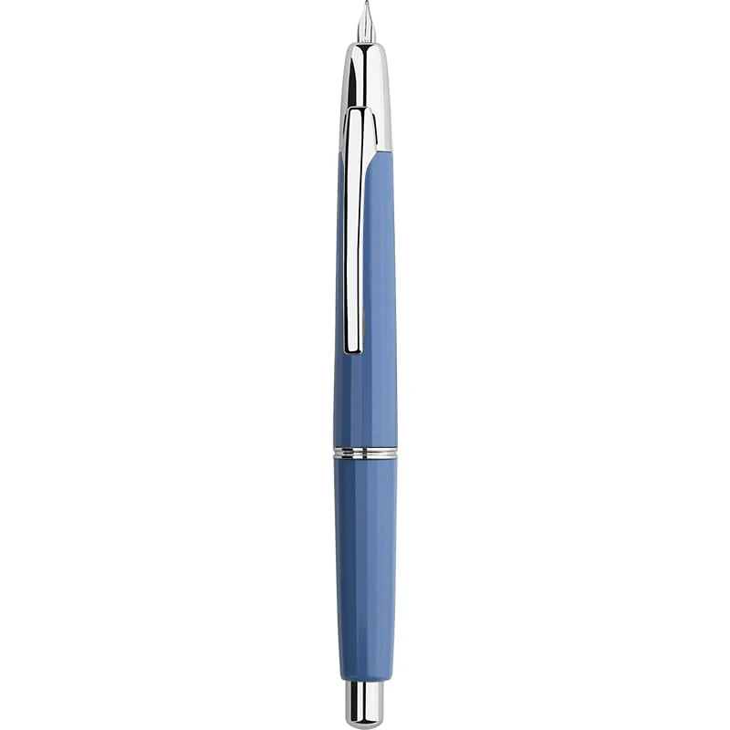 Moonman A2 Press Fountain Pen Extra Fine Nib with Box, Retractable Blue Resin Ink Pen with Converter Writing Pen Set,Blue-Silver Clip - Image 2