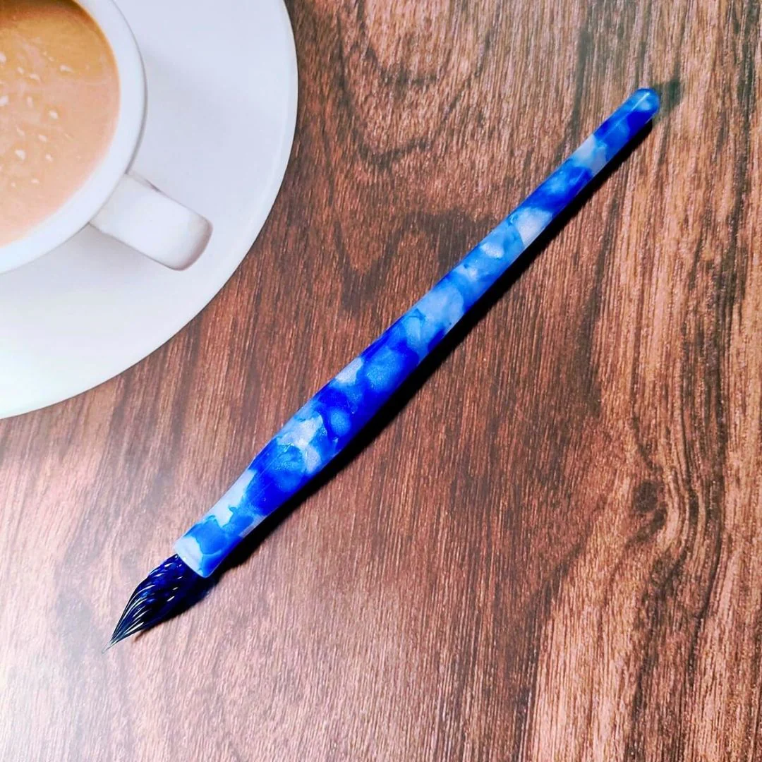 MAJOHN Multifunctional Dual-Purpose Pen – Glass Dip Pen & Fountain Pen with 3 Replacement Nibs (Extra Fine, Fine, Medium) –Dark Blue & Multicolor - Image 11