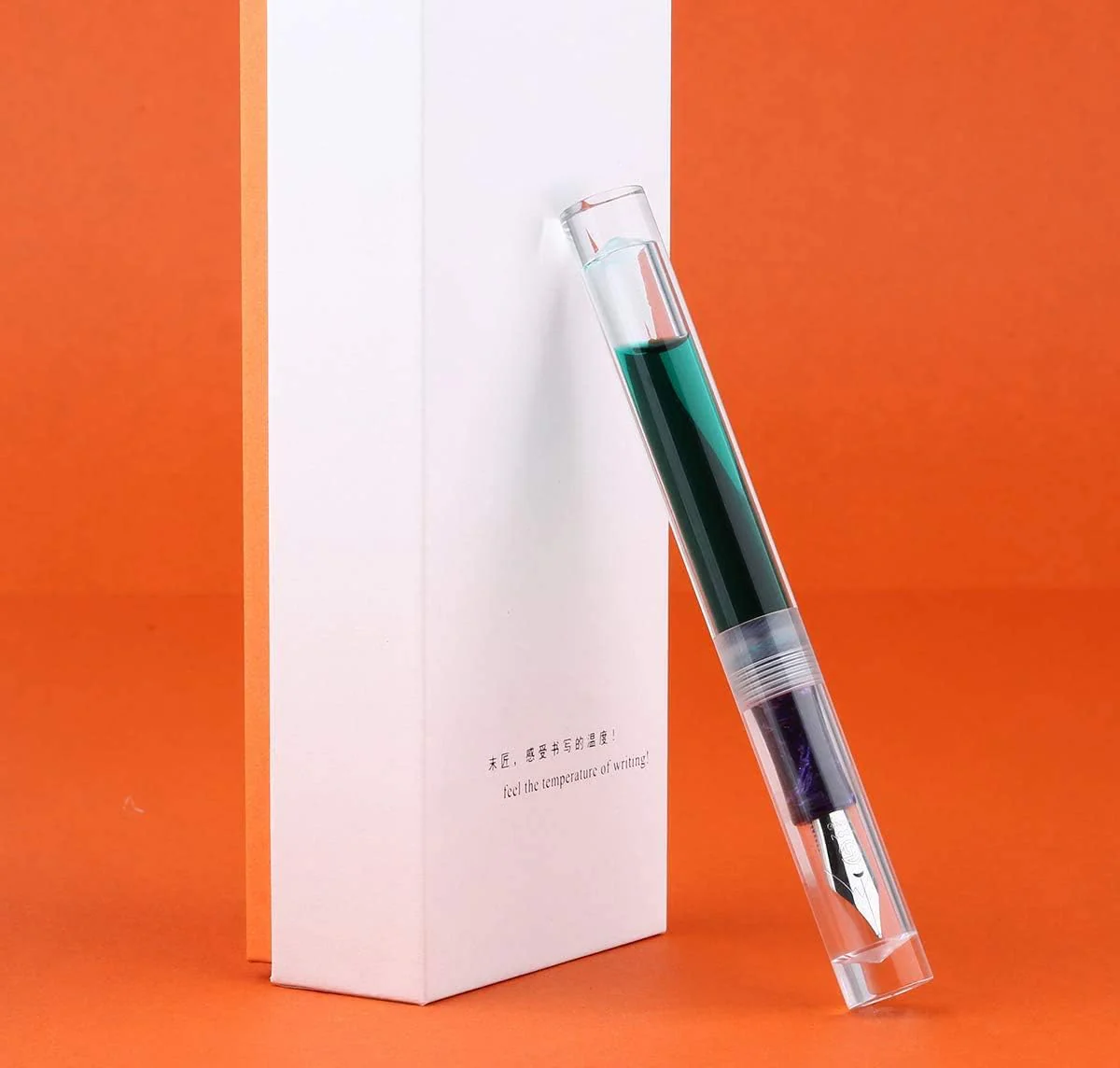 Moonman C1 Eye Dropper Filling Fountain Pen Fully Transparent Large-Capacity Ink Storing with Converter Iridium Medium Nib Gift Set - Image 2