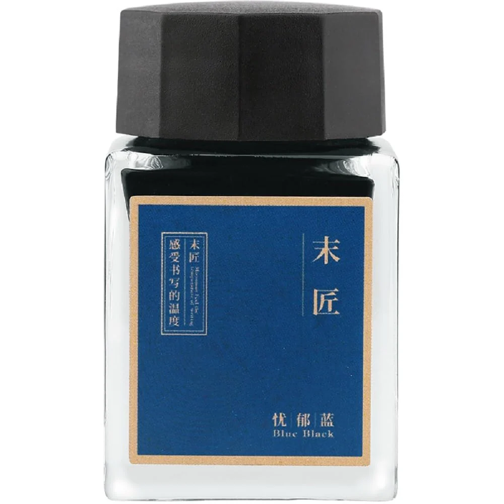 Moonman Fountain Pen Bottled Ink, Non Carbon, No Blocking, 20 ml Colour bottle Ink With Classic Designed Bottle (Blue Black) - Image 5