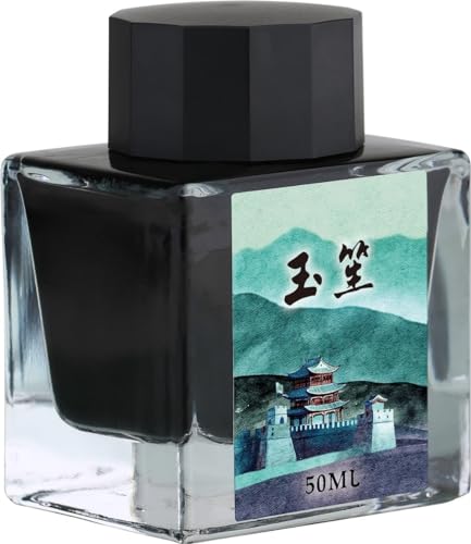 Moonman Grass Green 50ml Glass Bottle Fountain Pen Colour Ink No Blocking Non Carbon Dye Classic Designed Bottle Ink