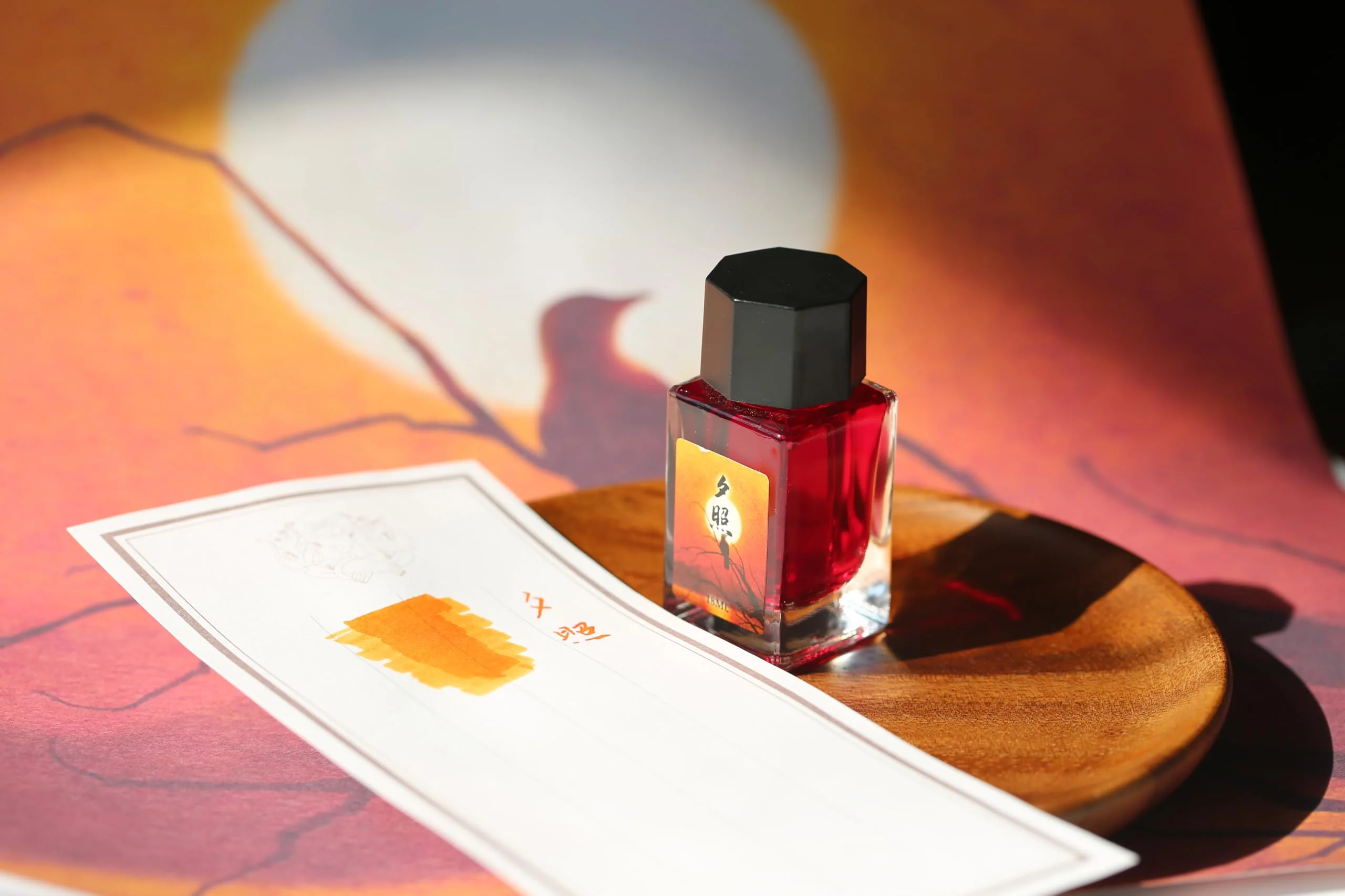 Moonman 18ml Glass Bottle Fountain Pen Colour Ink, No Blocking, Non Carbon Dye, Classic Designed Bottle Ink (Orange) - Image 6