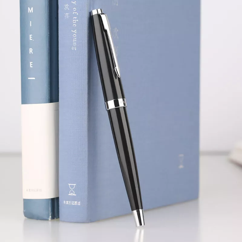 Moonman 80s Black Pocket Fountain Pen – Silver Clip, Fine Nib