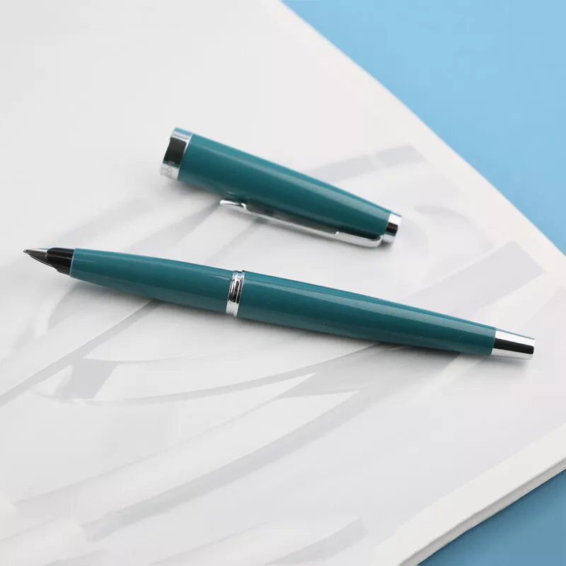 Moonman 80s Green Pocket Fountain Pen – Silver Clip, Fine Nib - Image 2