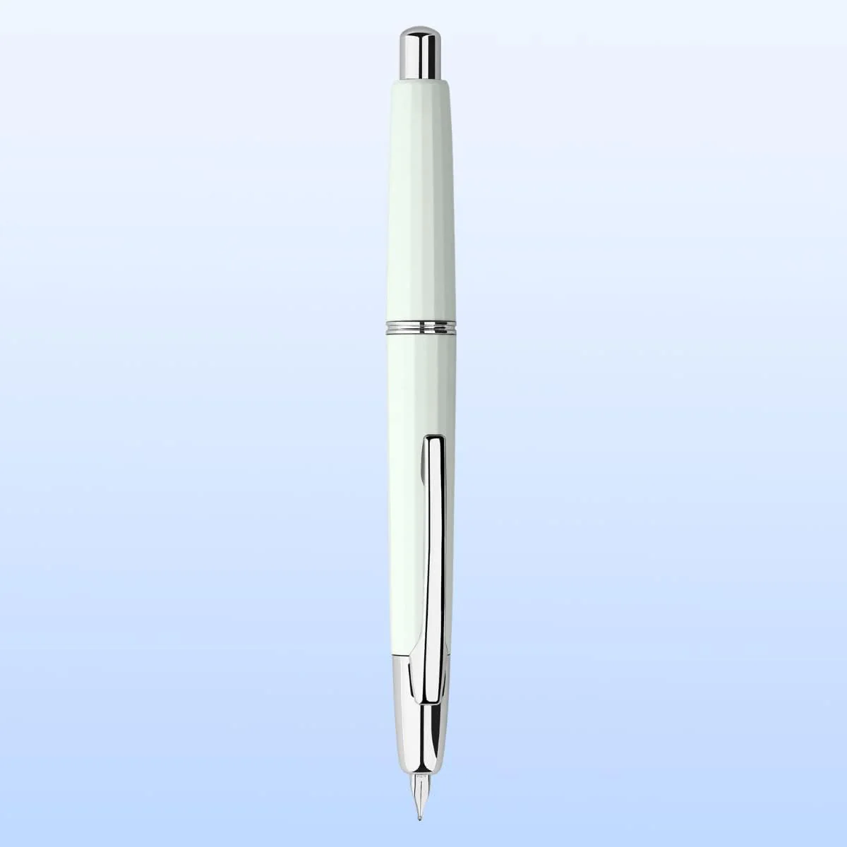 Moonman A2 Retractable Fountain Pen – Extra Fine 0.4mm Nib, Press-Out Mechanism, White Resin Body, Silver Clip, Writing Set with Converter - Image 2