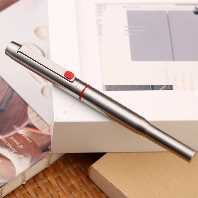 Moonman B25 Spades Ares Fountain Pen – Fine Nib (0.5mm), Stainless Steel - Image 6