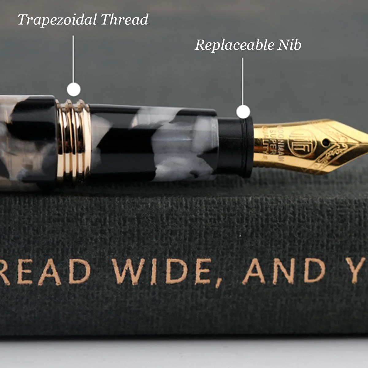 Moonman N2 Amber Acrylic Fountain Pen, Extra Fine Nib Mini Pocket Pen Gift Design - Image 2