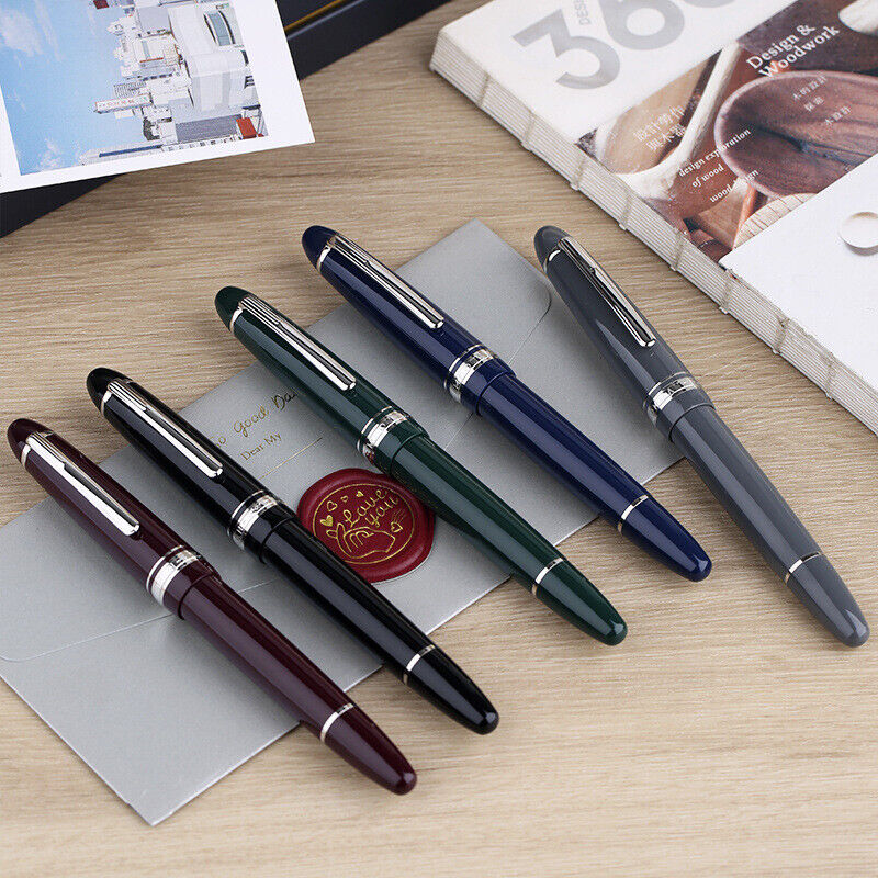 Moonman P136 Piston Fountain Pen – Black Resin Body with Silver Clip, Extra Fine, Fine, Medium, Broad Nib Options, Comes with Gift Box - Image 7