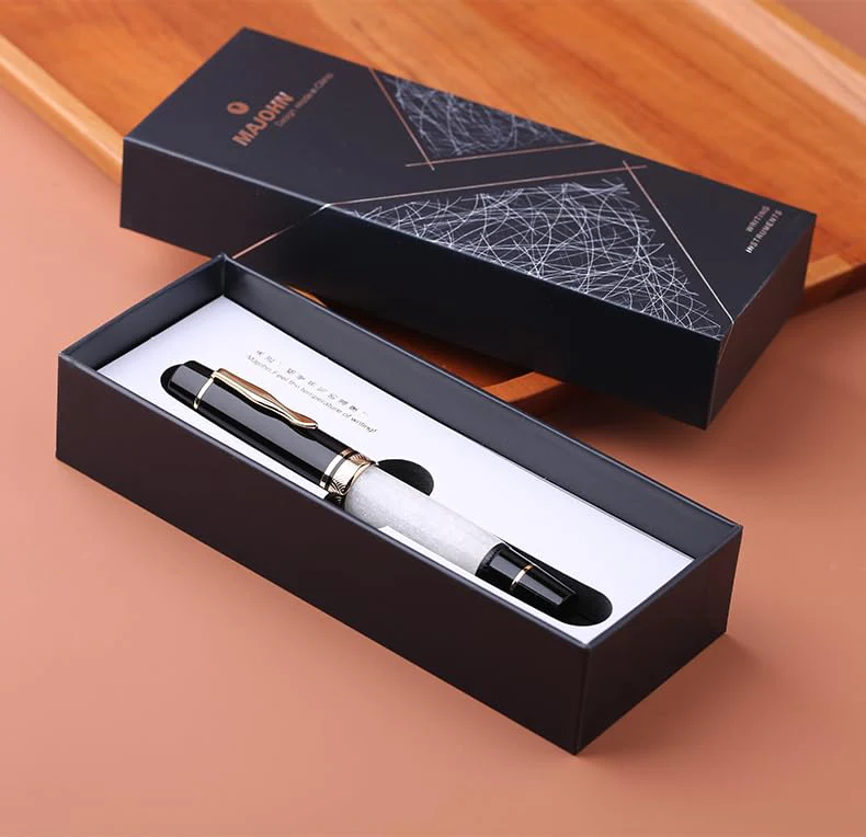 Moonman P139 Piston Fountain Pen – Size 6 Nib, Brass Piston System, Large Capacity Resin, Premium Writing Pen (White & Black) - Image 3