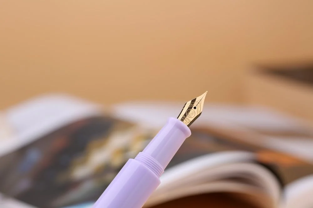 Moonman Wancai Mini Fountain Pen – Extra Fine Nib, Light Purple Acrylic, Pocket-Sized Eyedropper Pen - Image 3