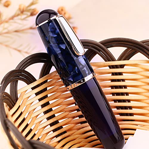 Moonman Q1 Mini Eye Dropper Fountain Pen Extra Fine Nib, Purple Acrylic Palm Short Writing Set with Box - Image 2