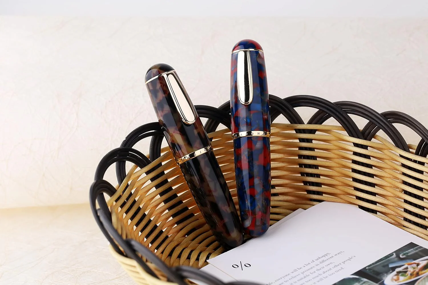 Moonman Q1 Fountain Pen Extra Fine Nib Black Acrylic, Little Fat Man Eyedropper Filling Pocket Pen Large Capacity Clown - Image 4