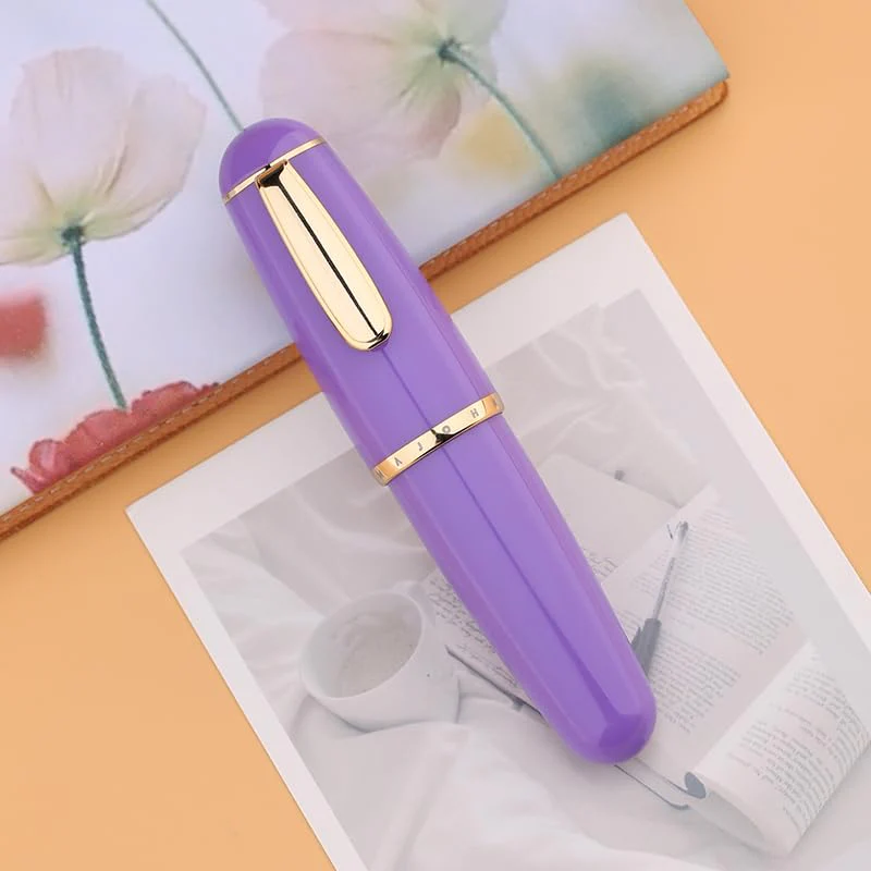 Moonman Q1 Mini Eyedropper Fine Fountain Pen, Levender Resin Short Pocket Pen,Large Capacity Writing Pen Case Set - Image 2