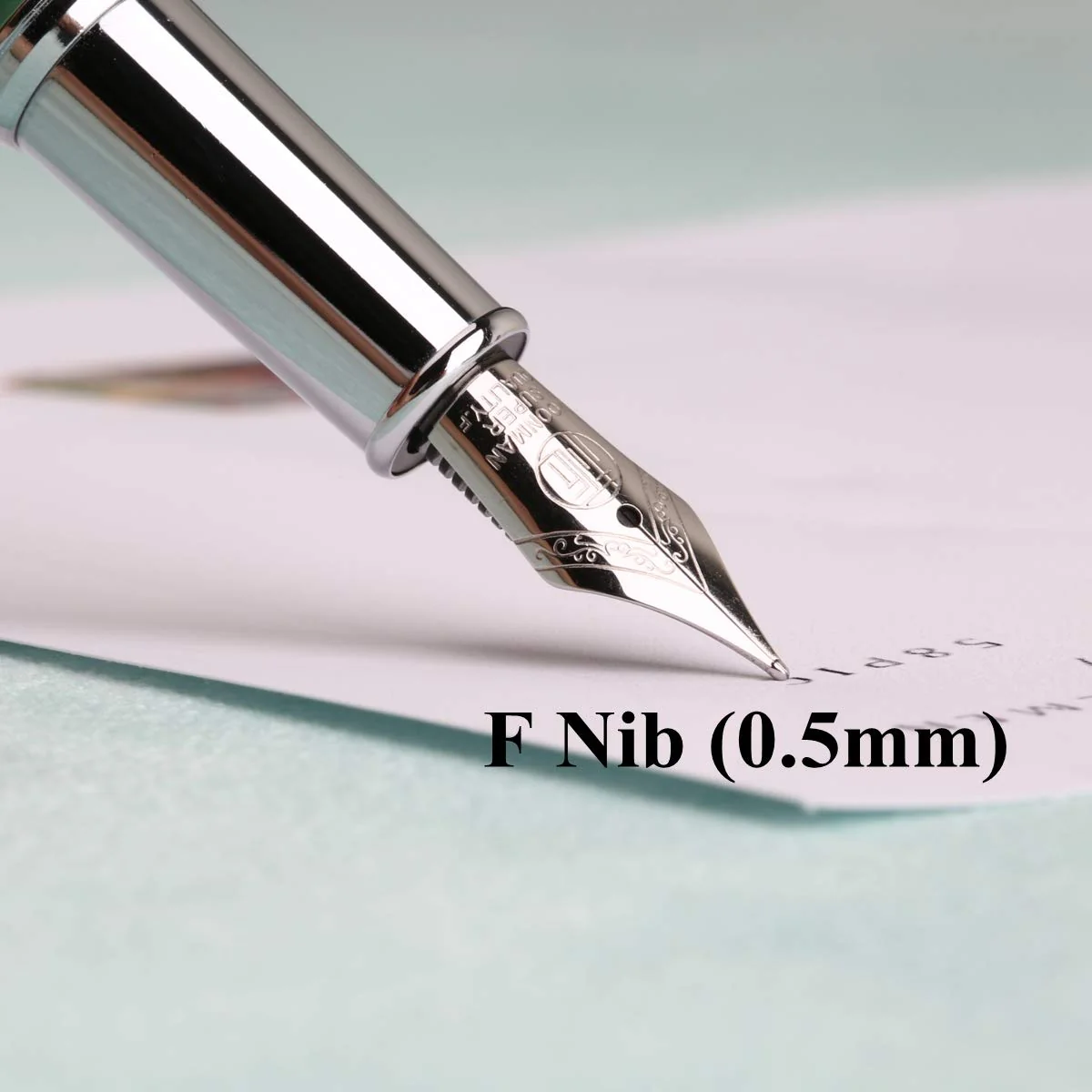 Moonman Youth Fountain Pen F 0.5mm Nib Metal Writing Pens Gift Office Business Writing Set Stationery Supply (Blue) - Image 4