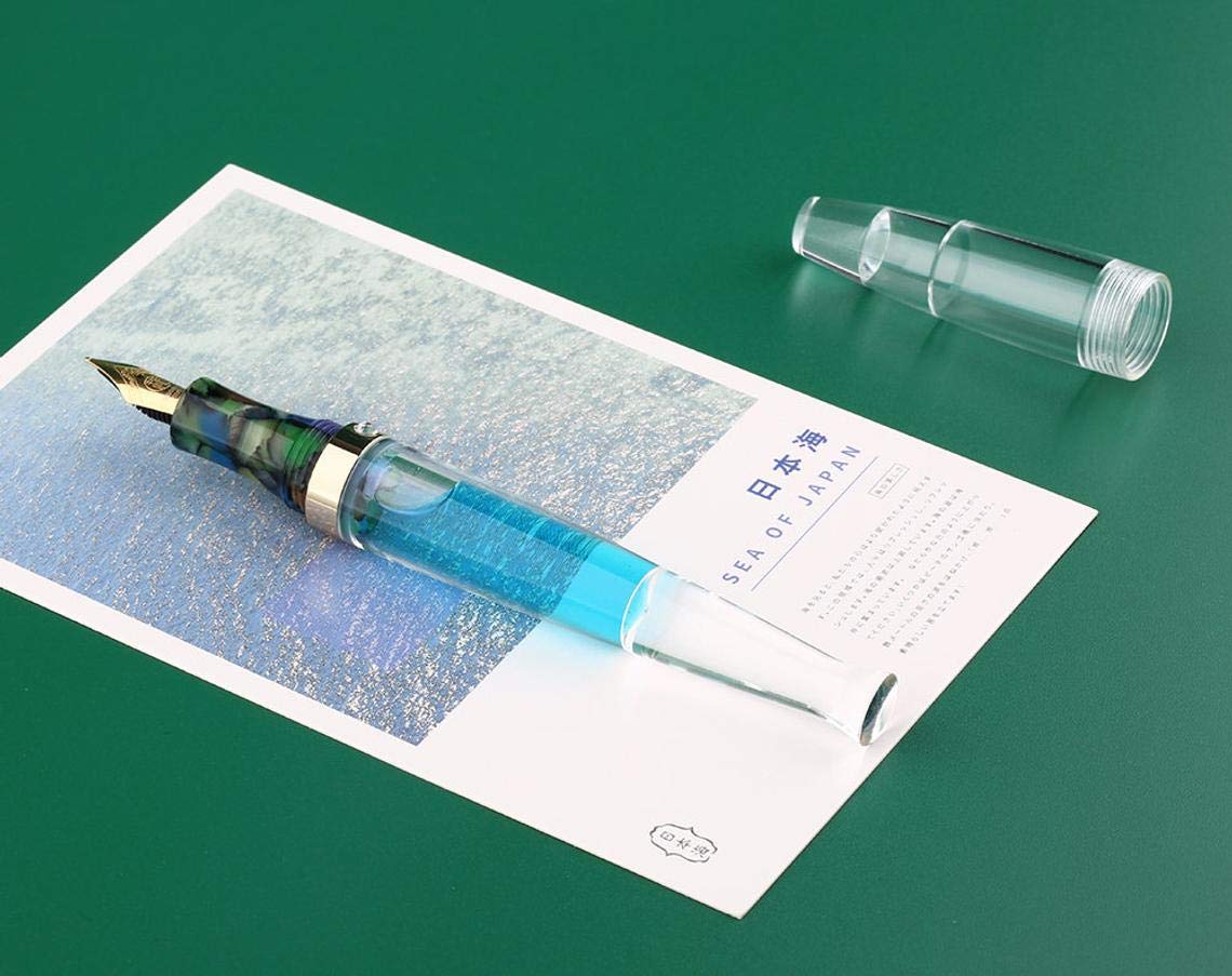 Moonman S5 Fountain Pen Fine Nib +Two Additional Nibs (Bent and Broad) Clear Transparent Acrylic Eyedropper Filling - Image 2