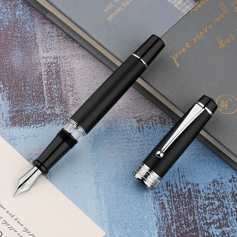 Moonman T5 Piston Fountain Pen – Matte Black, Large Ink Capacity, Resin Body, Fine/Medium/Extra Fine Nib, Gift Box Included - Image 3