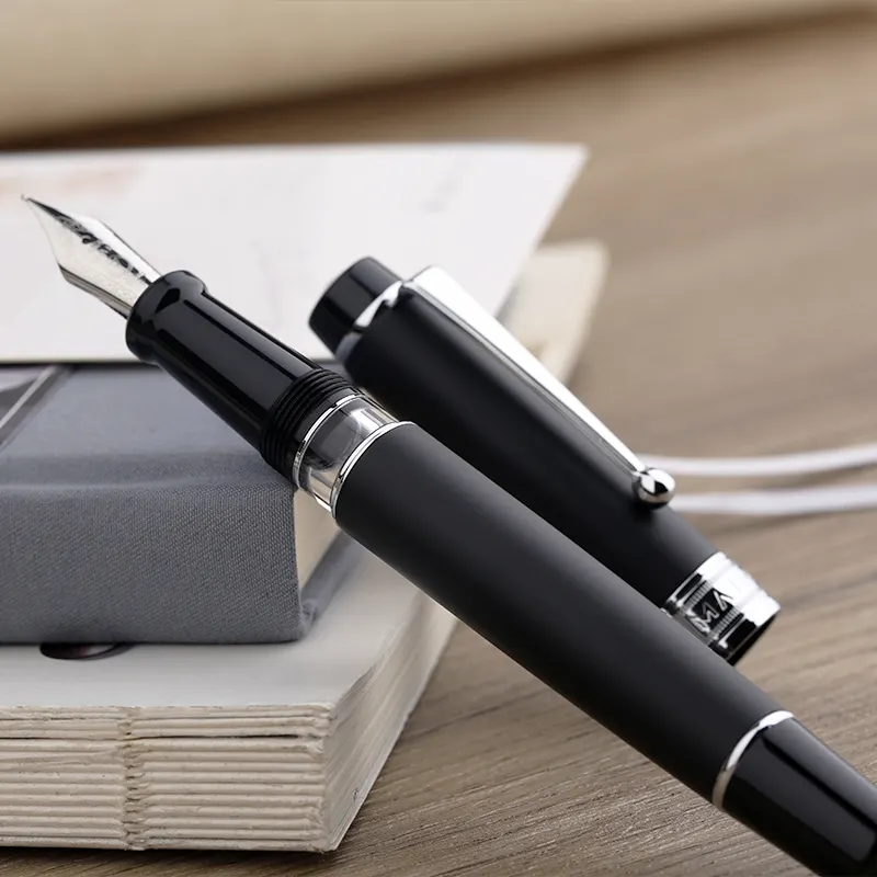 Moonman T5 Piston Fountain Pen – Matte Black, Large Ink Capacity, Resin Body, Fine/Medium/Extra Fine Nib, Gift Box Included - Image 4